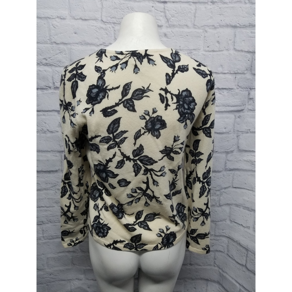 Cashmere Flowered Pattern Sweater - image 3